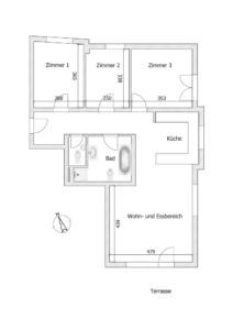 Angenehme Wohnung Kehl Sundheim - K110 - Schéma Wohnung