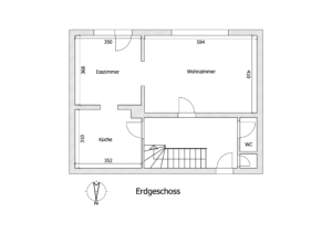 Schéma Erdgeschoss - K113 - Interessante Doppelhaushälfte Kehl